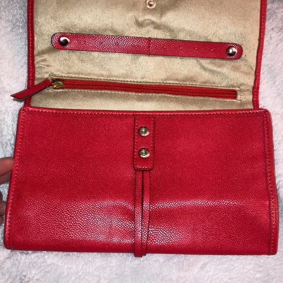 Red & Tan Stella & Dot Travel Jewelry Case - Picture 12 of 13